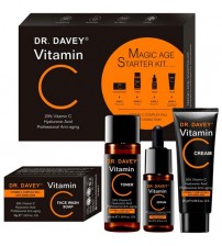 DAVEY Organic Vitamin C Set Serum+Toner+Face Cream+Soap The BEST Hyaluronic Acid Serum For Skin